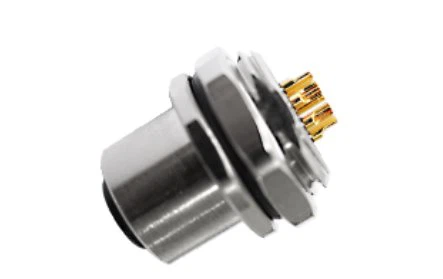 M12 ফিমেল সোল্ডার টাইপ রিয়ার ফাস্টেন্ড A-কোডিং 17PIN M16*1.5