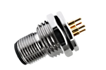 M12 পুরুষের সামনে বেঁধে দেওয়া A-কোডিং 17PIN M16*1.5